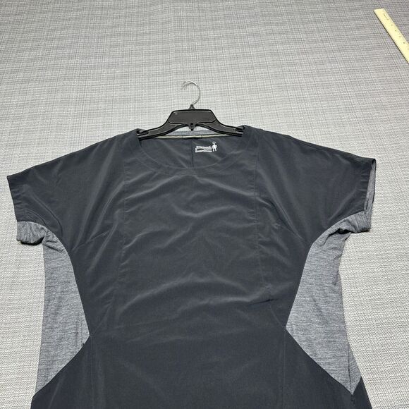 Smartwool Sport Dress Womens Medium Short Sleeve Black Grey Minimalist Comfort - Picture 3 of 10